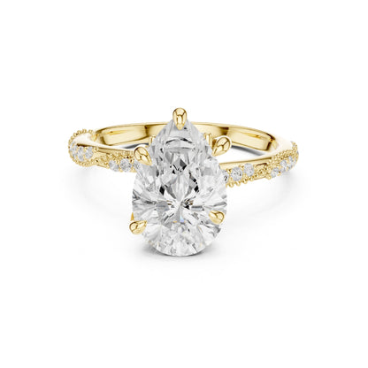 Oval Twist Lab Grown Diamond Engagement Ring
