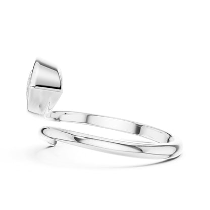 Pear Bypass Lab Grown Diamond Engagement Ring