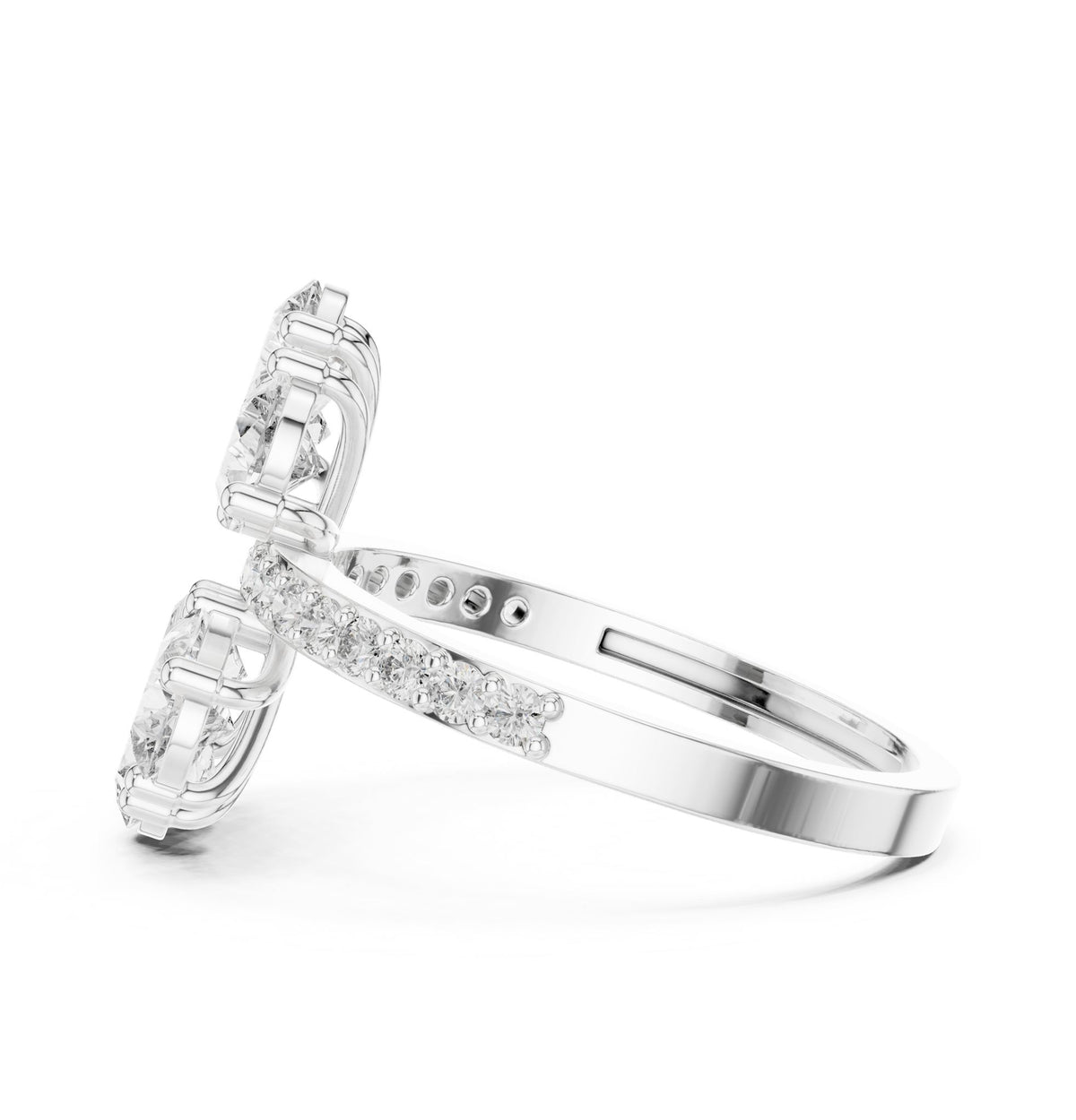 Pear Cluster Lab Grown Diamond Engagement Ring