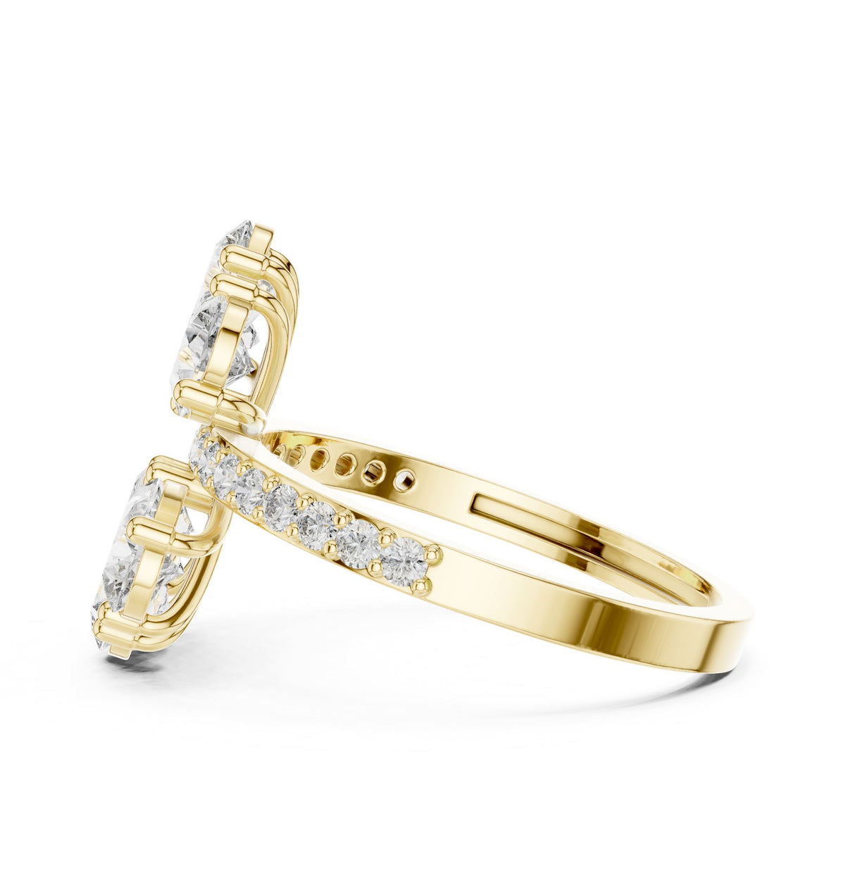 Pear Cluster Lab Grown Diamond Engagement Ring