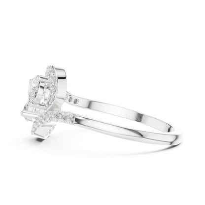 Pear Cluster Lab Grown Diamond Engagement Ring