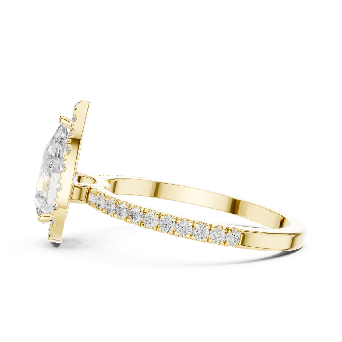 Pear Halo Lab Grown Diamond Engagement Ring