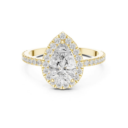 Pear Halo Lab Grown Diamond Engagement Ring