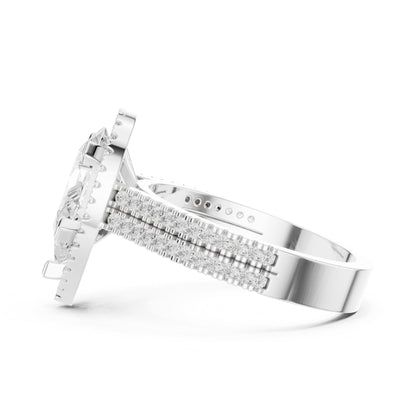 Pear Halo Lab Grown Diamond Engagement Ring