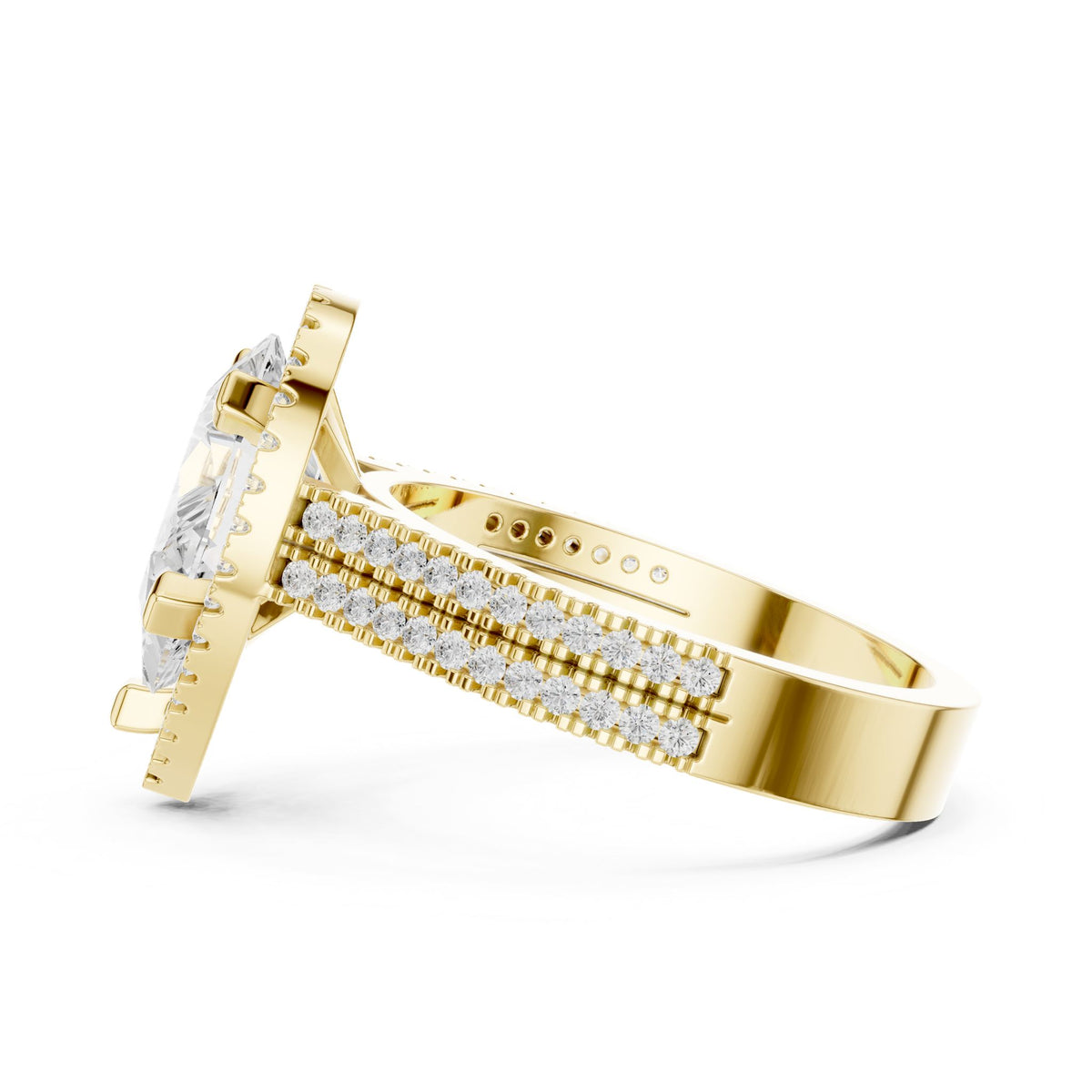 Pear Halo Lab Grown Diamond Engagement Ring