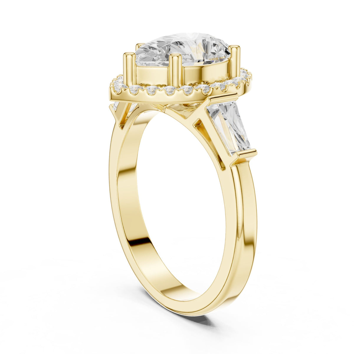Pear Halo Lab Grown Diamond Engagement Ring