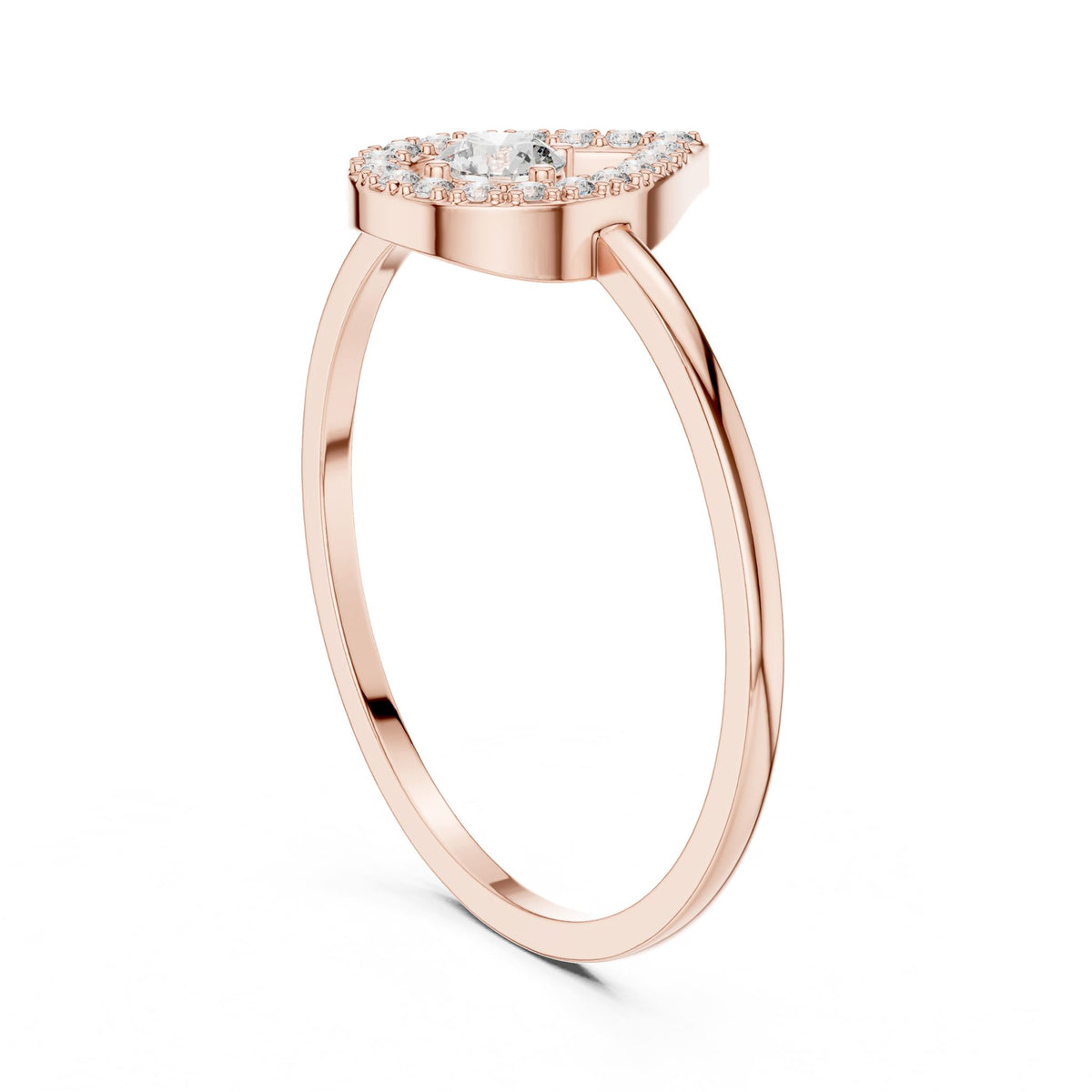 Pear Halo Lab Grown Diamond Engagement Ring