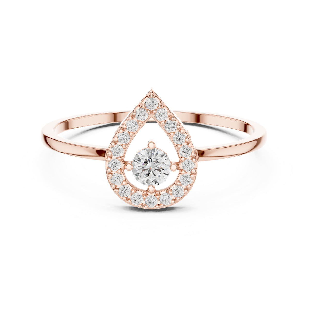Pear Halo Lab Grown Diamond Engagement Ring