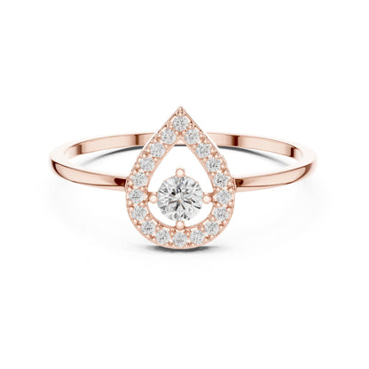 Pear Halo Lab Grown Diamond Engagement Ring