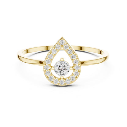 Pear Halo Lab Grown Diamond Engagement Ring