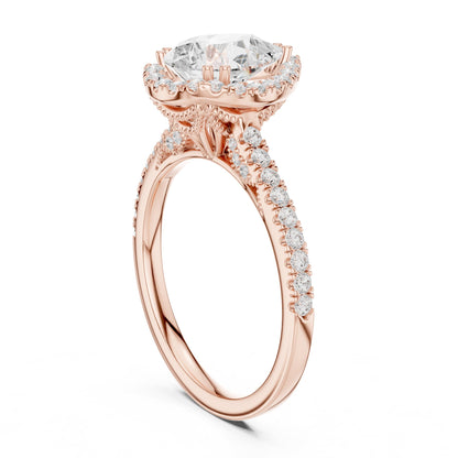 Pear Halo Lab Grown Diamond Engagement Ring