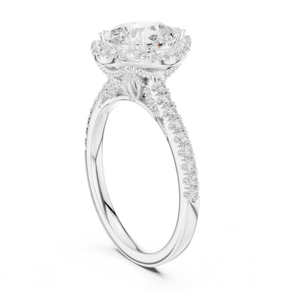 Pear Halo Lab Grown Diamond Engagement Ring