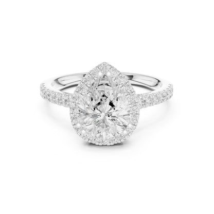 Pear Halo Lab Grown Diamond Engagement Ring