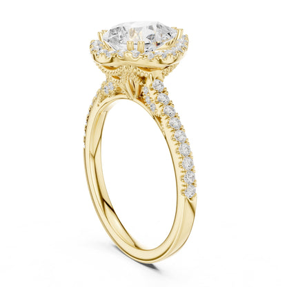 Pear Halo Lab Grown Diamond Engagement Ring