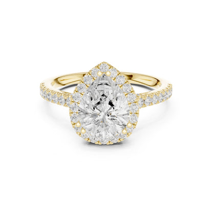 Pear Halo Lab Grown Diamond Engagement Ring
