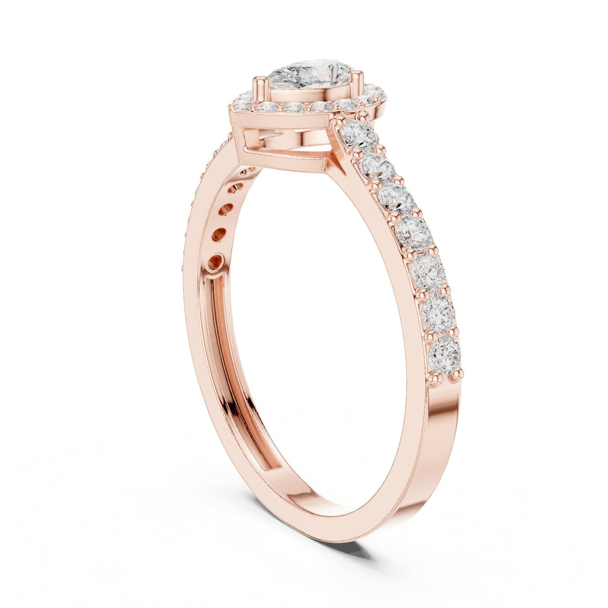 Pear Halo Lab Grown Diamond Engagement Ring