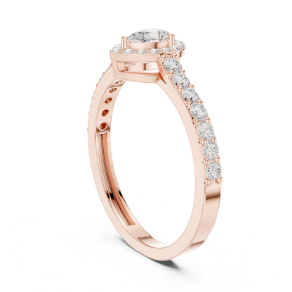 Pear Halo Lab Grown Diamond Engagement Ring
