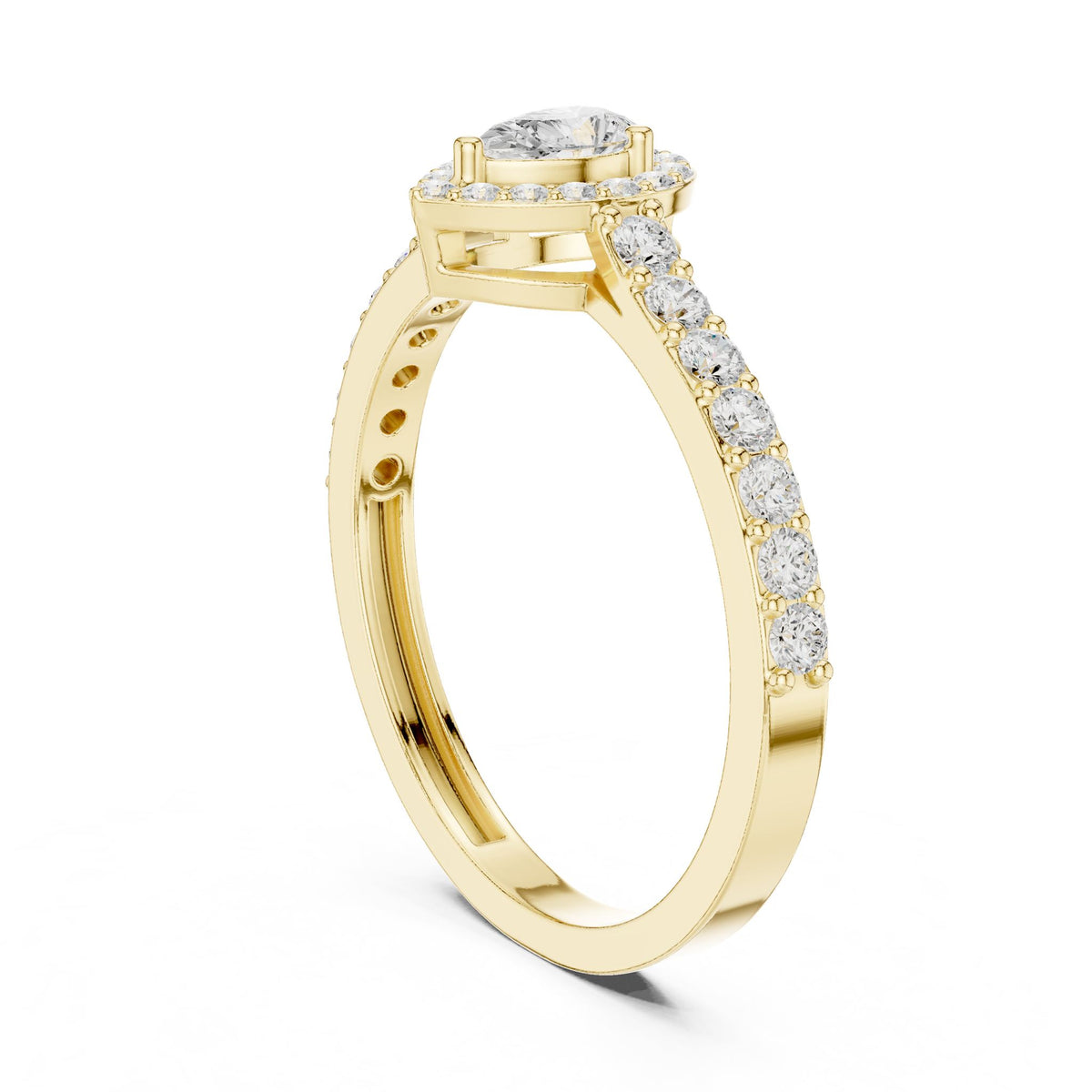 Pear Halo Lab Grown Diamond Engagement Ring