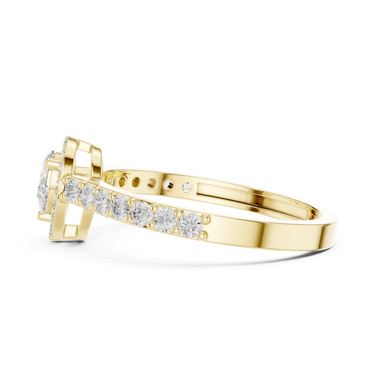 Pear Halo Lab Grown Diamond Engagement Ring