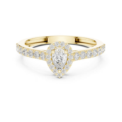 Pear Halo Lab Grown Diamond Engagement Ring