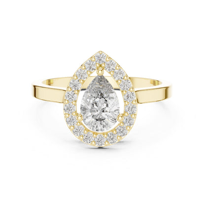 Pear Halo Lab Grown Diamond Engagement Ring