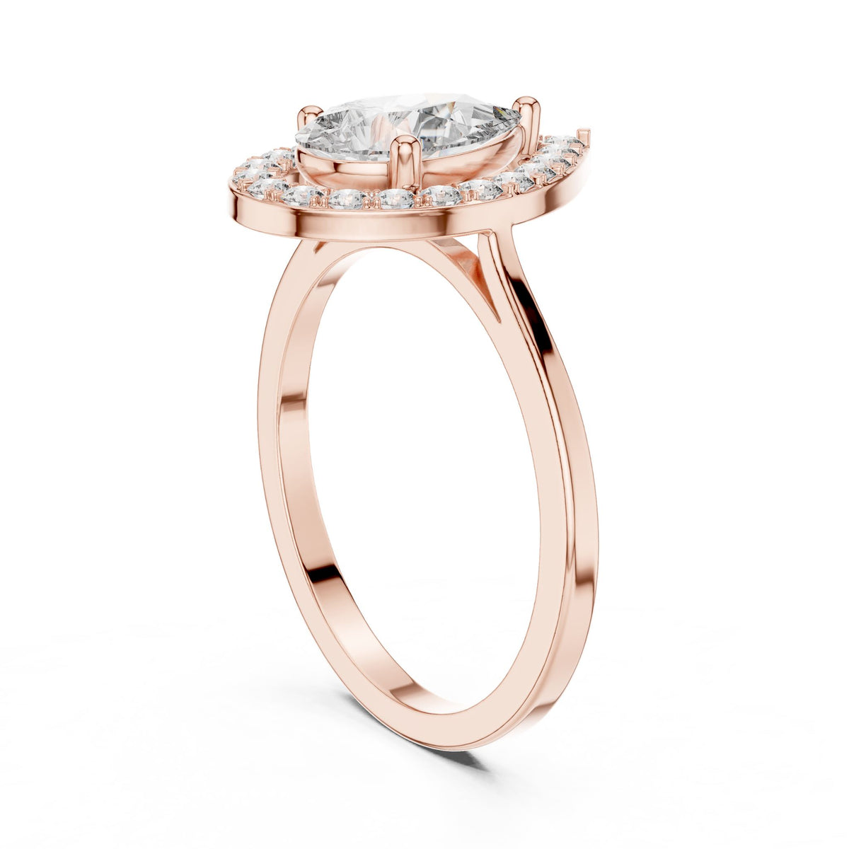 Pear Halo Lab Grown Diamond Engagement Ring