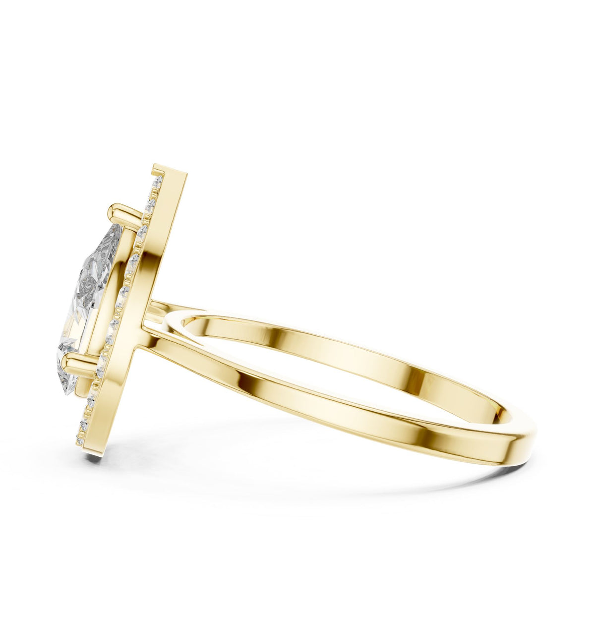 Pear Halo Lab Grown Diamond Engagement Ring