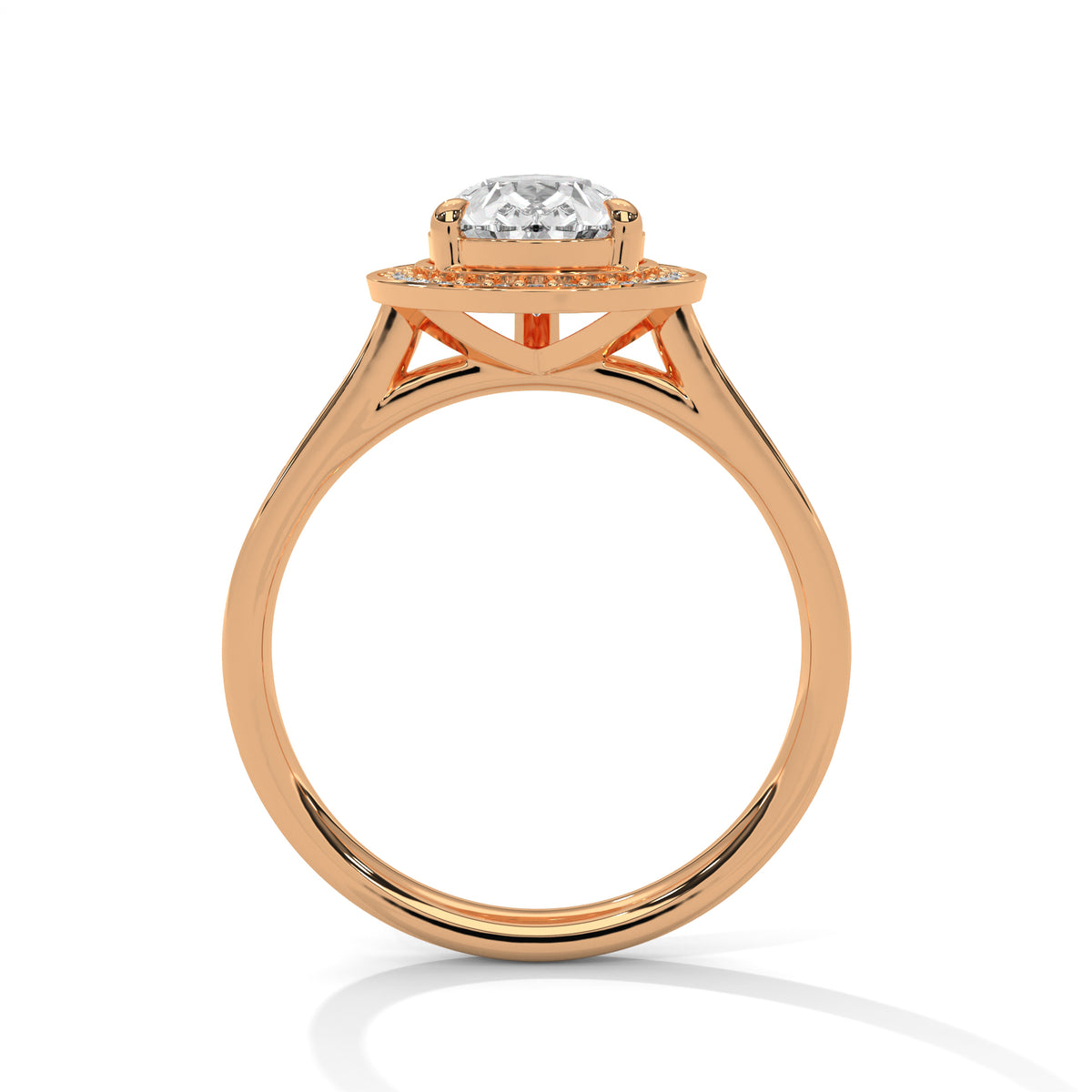 Pear Halo Lab Grown Diamond Engagement Ring