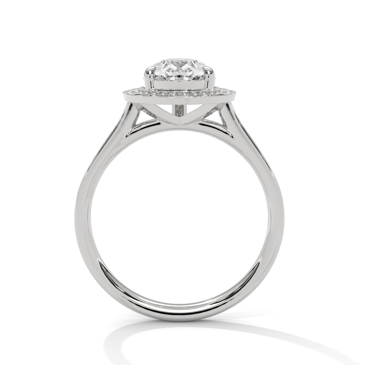 Pear Halo Lab Grown Diamond Engagement Ring
