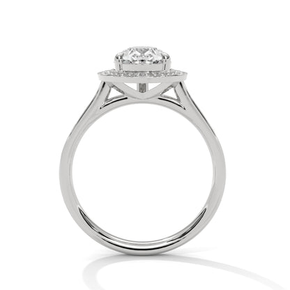 Pear Halo Lab Grown Diamond Engagement Ring