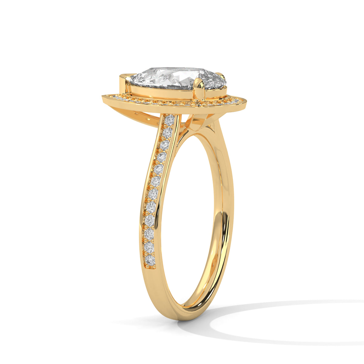 Pear Halo Lab Grown Diamond Engagement Ring