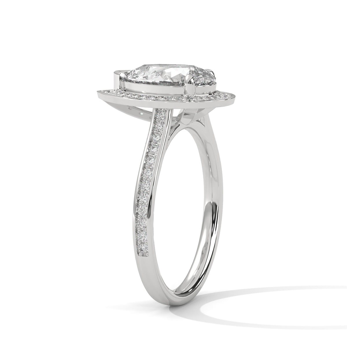 Pear Halo Lab Grown Diamond Engagement Ring