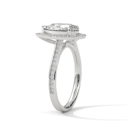 Pear Halo Lab Grown Diamond Engagement Ring