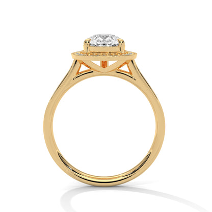 Pear Halo Lab Grown Diamond Engagement Ring