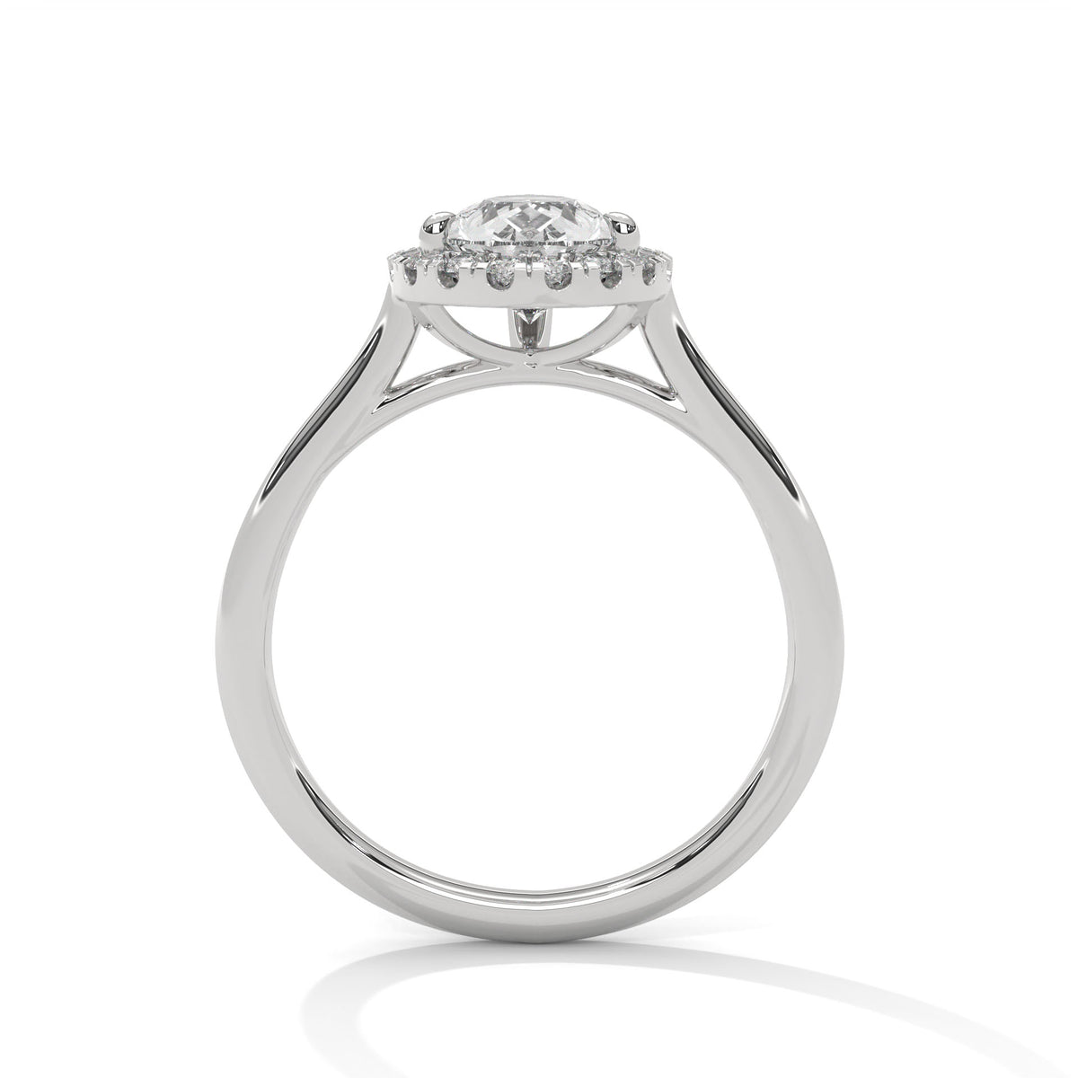 Pear Halo Lab Grown Diamond Engagement Ring