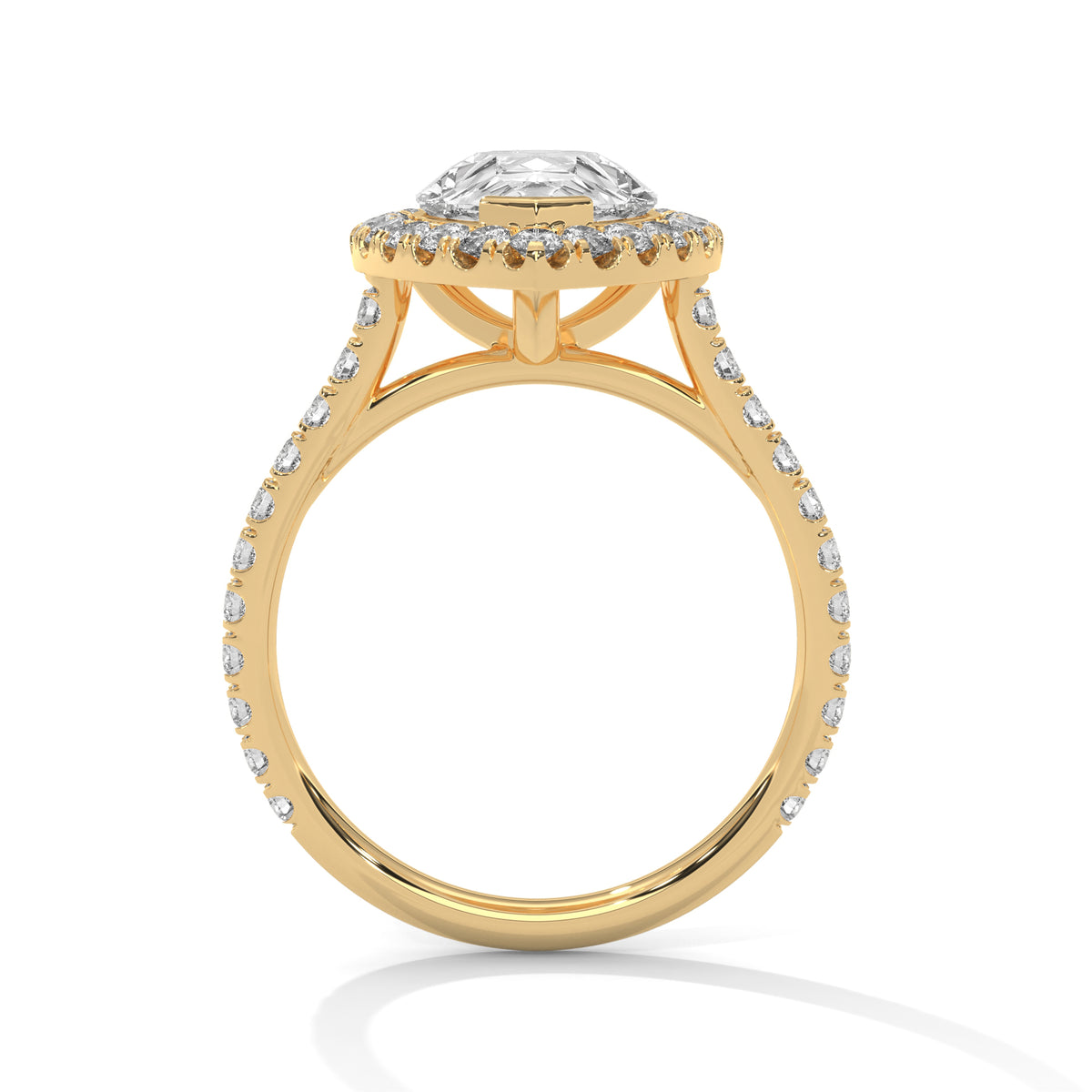 Pear Halo Lab Grown Diamond Engagement Ring
