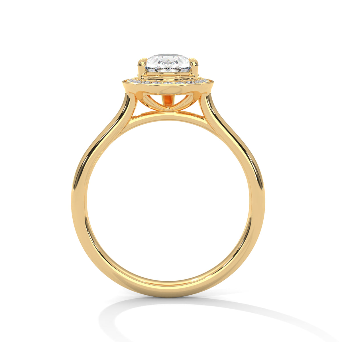 Pear Halo Lab Grown Diamond Engagement Ring