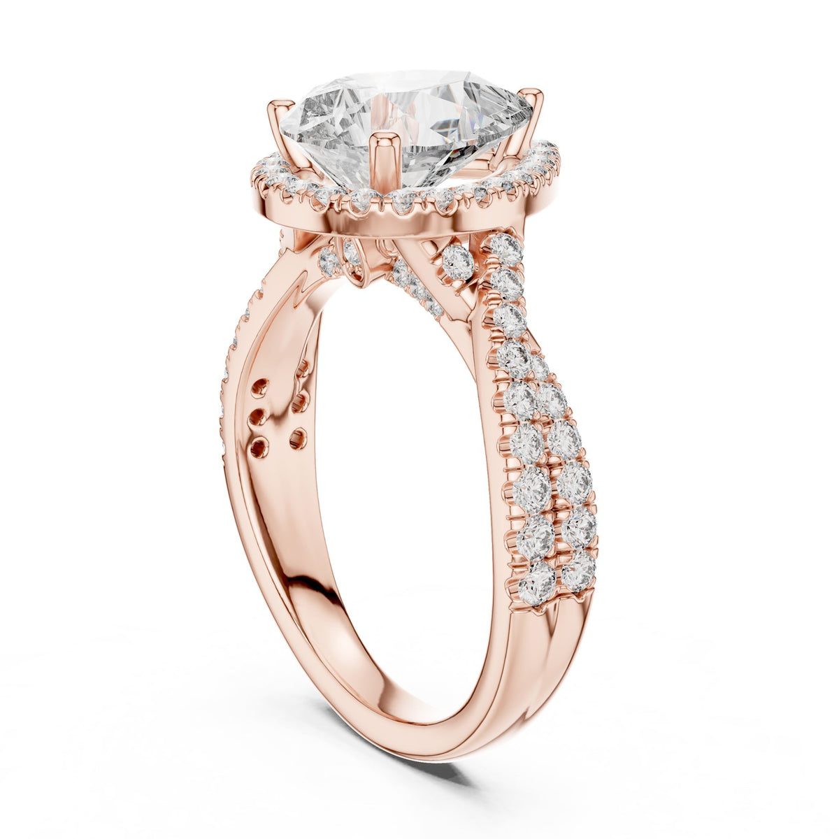 Pear Halo Lab Grown Diamond Engagement Ring