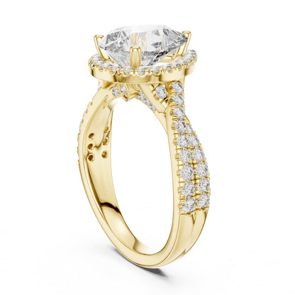Pear Halo Lab Grown Diamond Engagement Ring