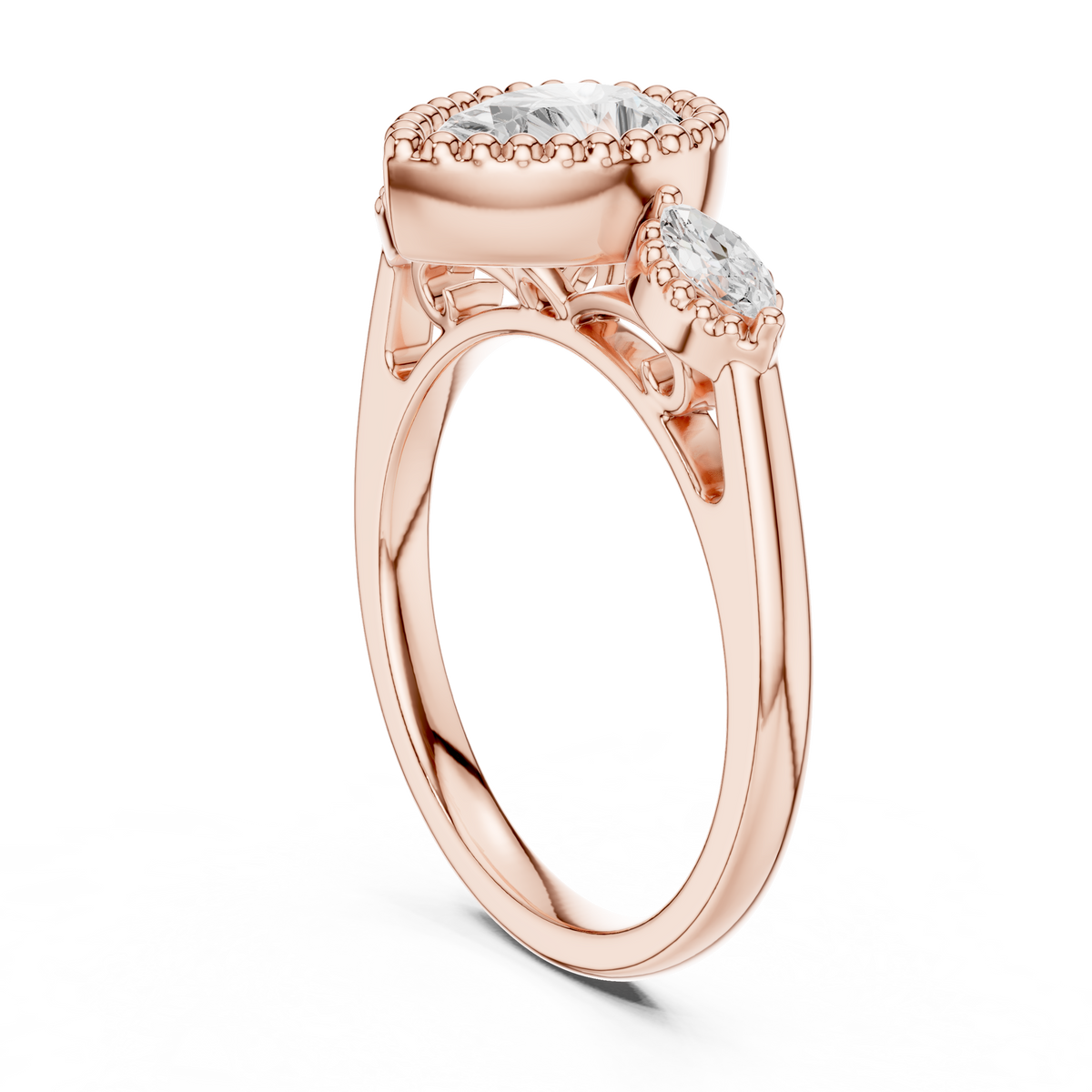 Pear Halo Lab Grown Diamond Engagement Ring