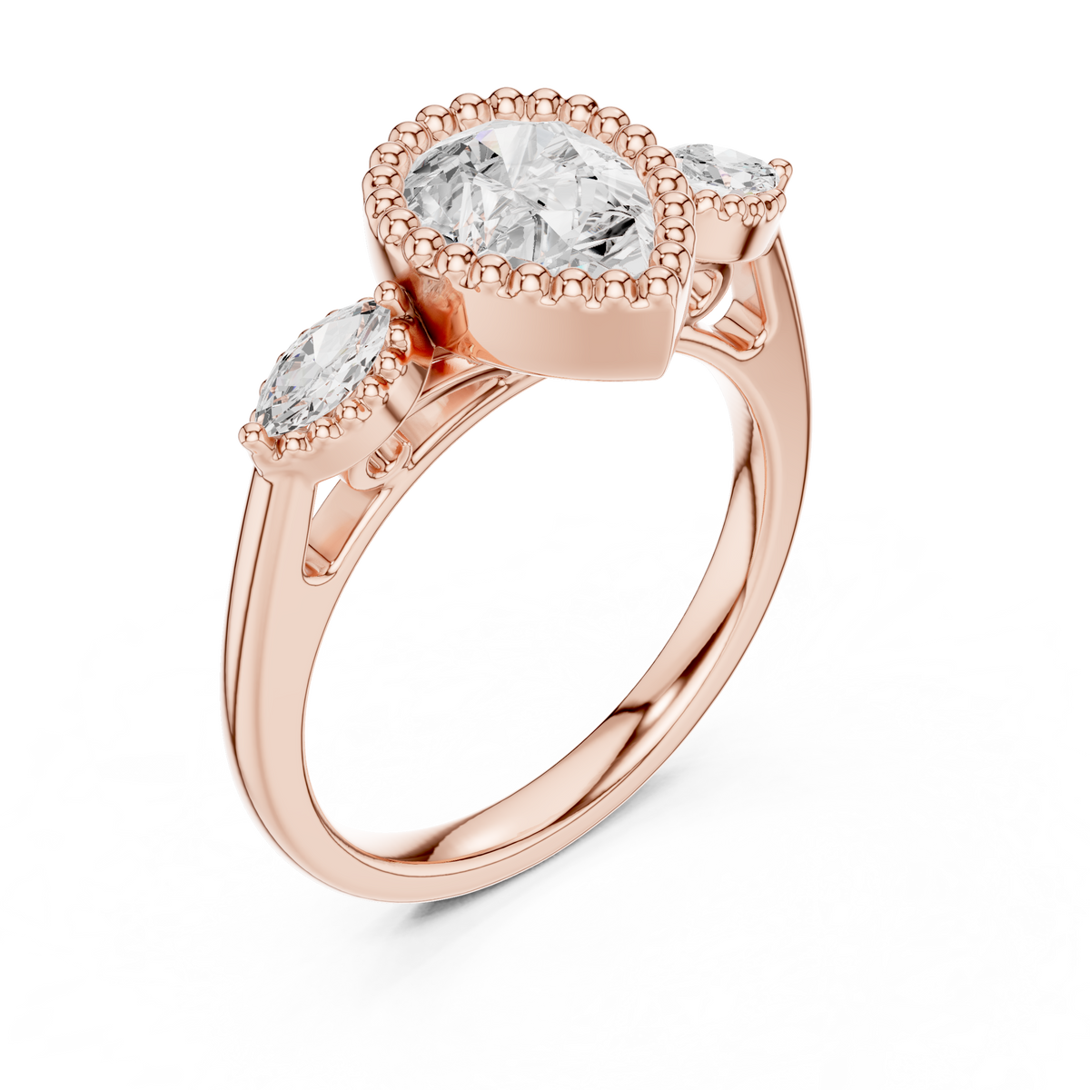 Pear Halo Lab Grown Diamond Engagement Ring