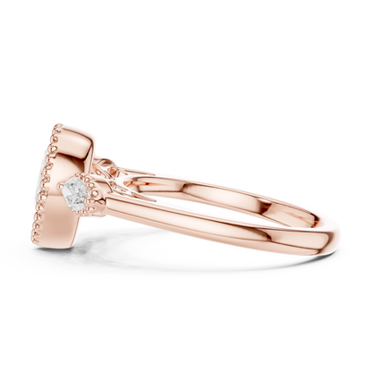 Pear Halo Lab Grown Diamond Engagement Ring