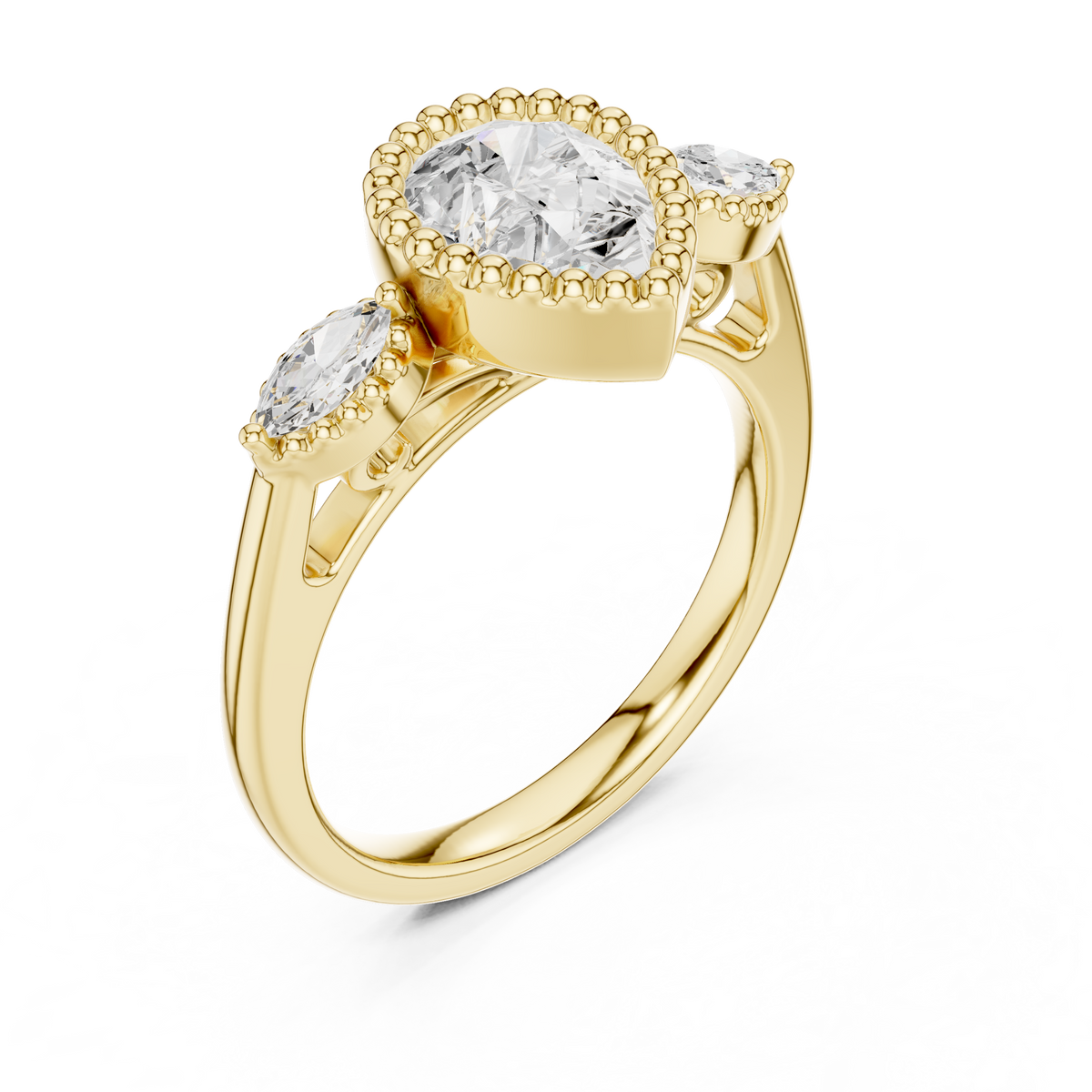 Pear Halo Lab Grown Diamond Engagement Ring