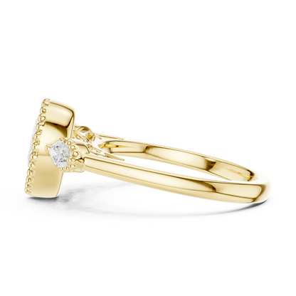 Pear Halo Lab Grown Diamond Engagement Ring