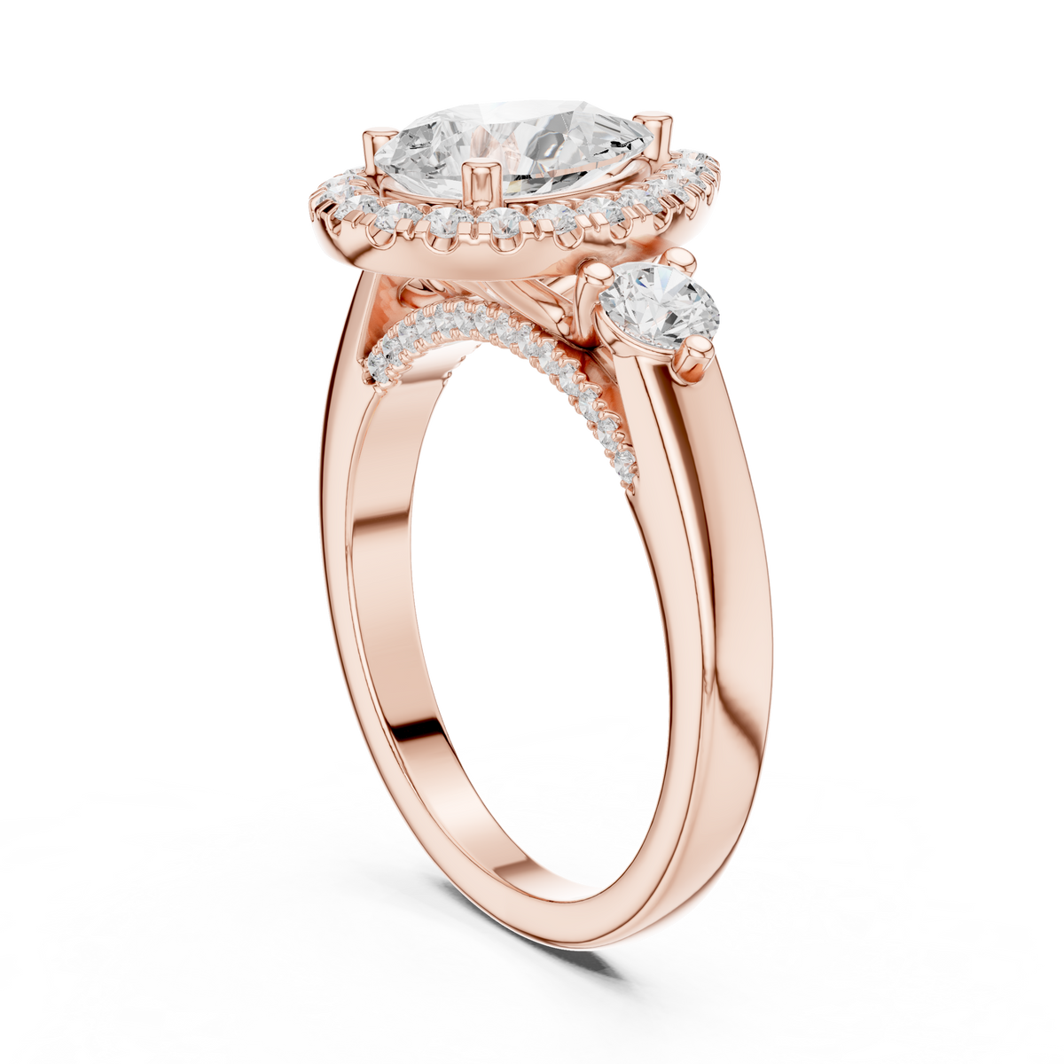 Pear Halo Lab Grown Diamond Engagement Ring