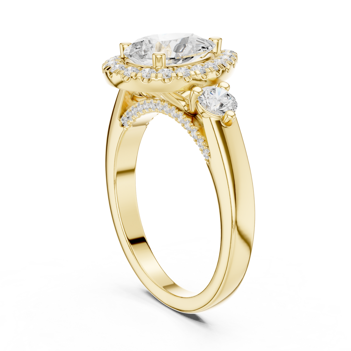 Pear Halo Lab Grown Diamond Engagement Ring