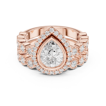 Pear Halo Lab Grown Diamond Engagement Ring