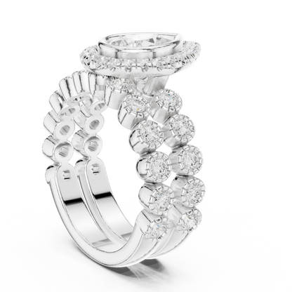 Pear Halo Lab Grown Diamond Engagement Ring