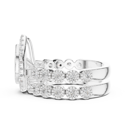 Pear Halo Lab Grown Diamond Engagement Ring