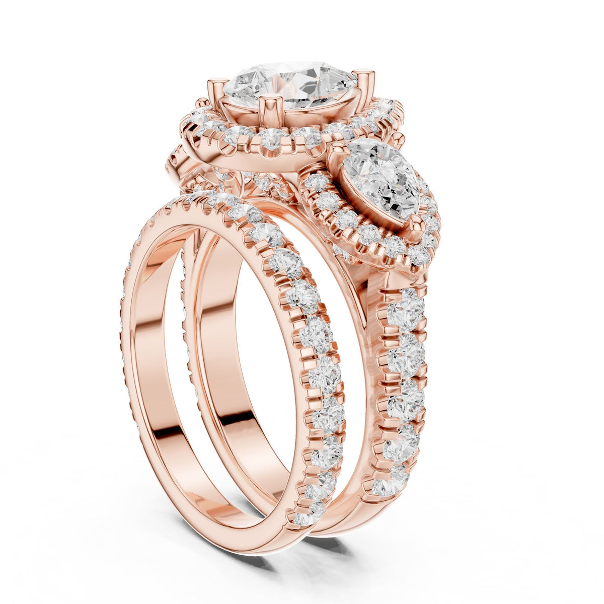 Pear Halo Lab Grown Diamond Engagement Ring